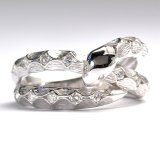2013年干支　蛇（ヘビ）モチーフ・天然石ダイヤ(0.30ct)・K18WG(ホワイトゴールド)・リング(指輪)